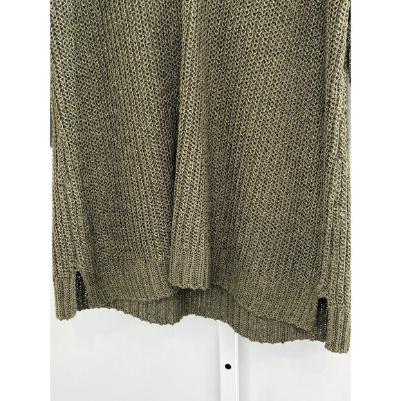 Coldwater Creek Women’s Sweater 1X  (16W-18W) Green Metallic Knit Pullover Tunic - Picture 9 of 9